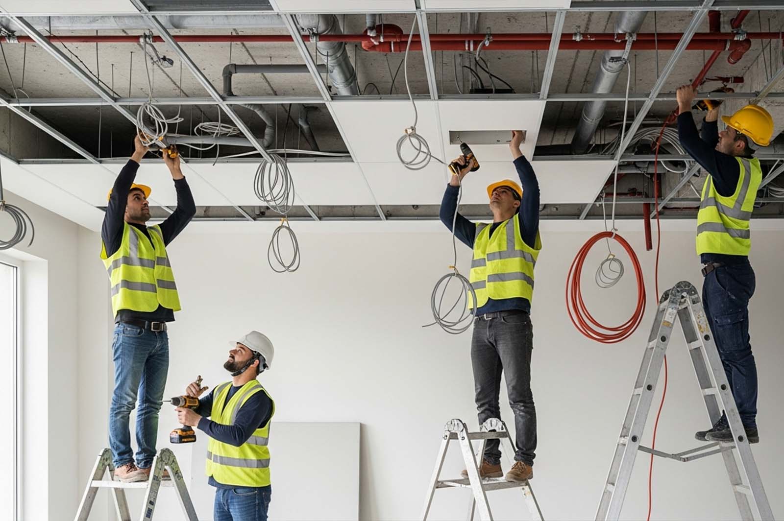 False Ceiling, Electrical & Plumbing