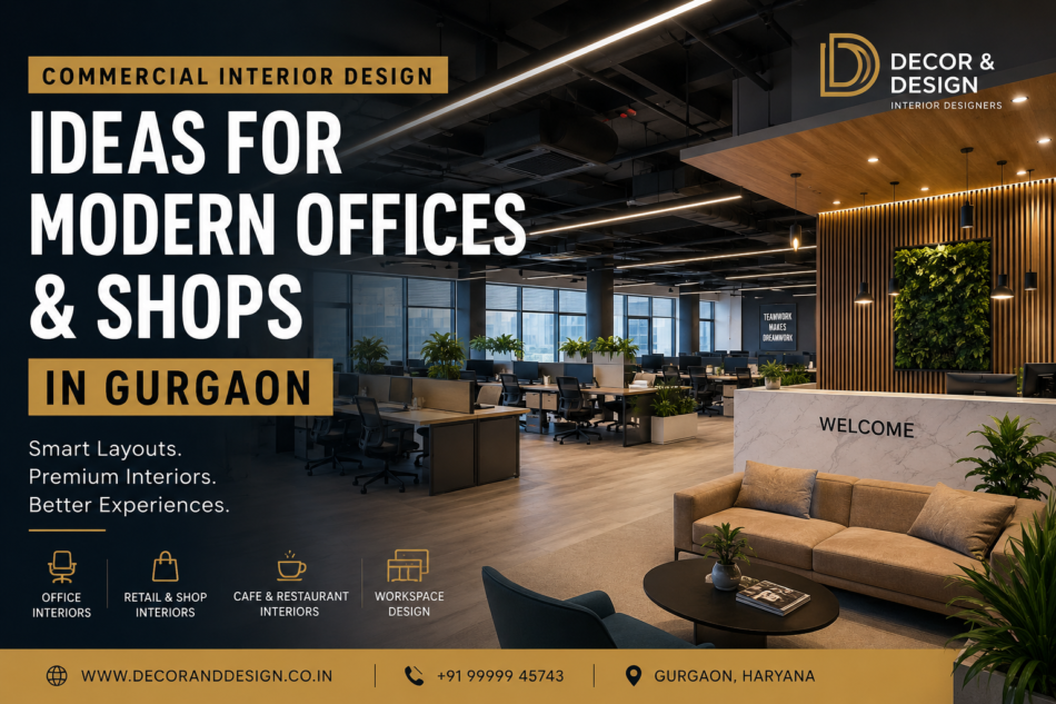 Commercial Interior Design Ideas for Modern Offices & Shops in Gurgaon