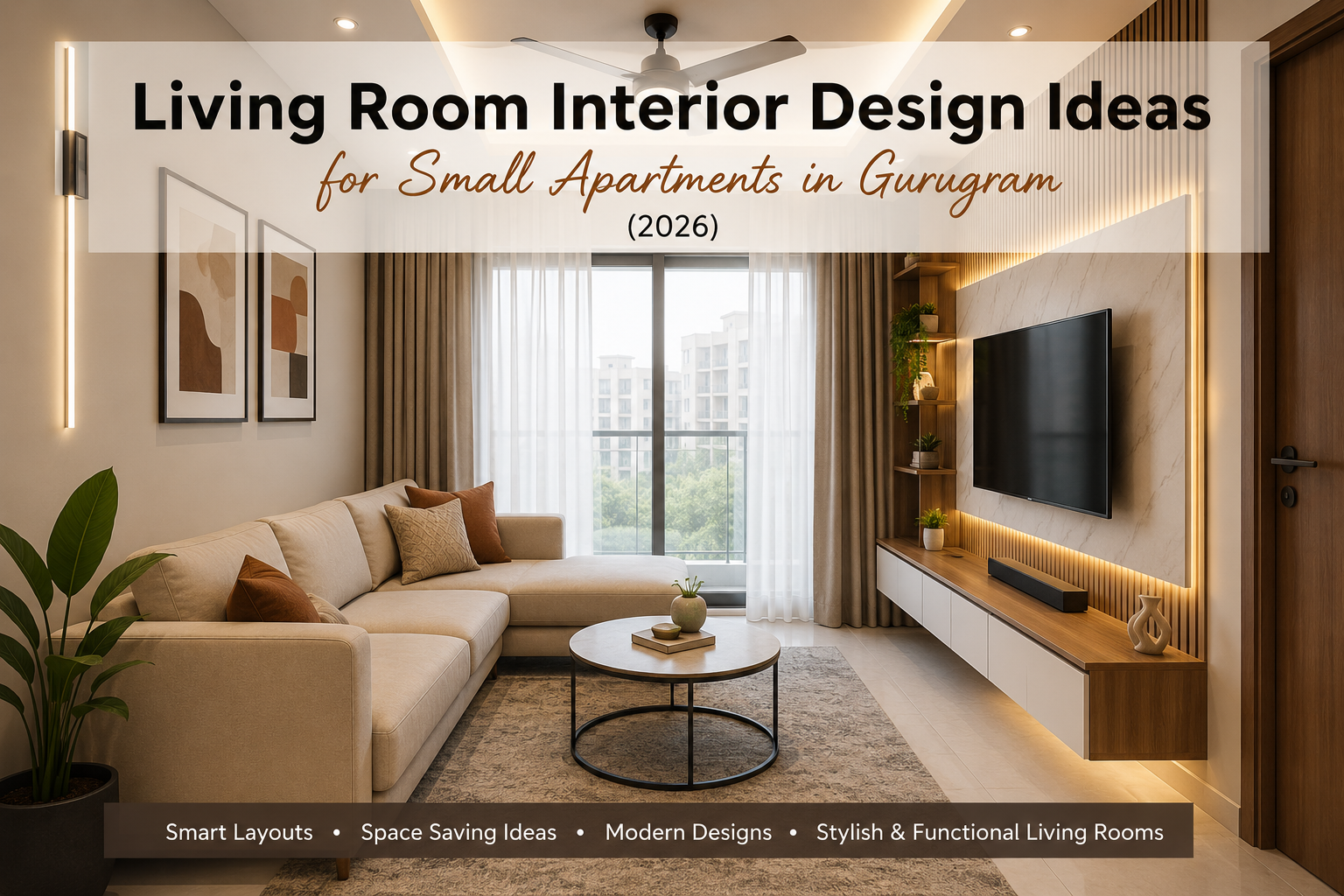 Living Room Interior Design Ideas for Small Apartments in Gurugram (2026)